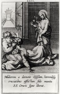 Sainte Catherine exorcisant un démon d